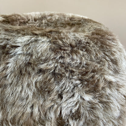 The Boule Icelandic Sheepskin Pouffe - Russet Shorn 50mm - Wildash London
