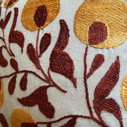 Uzbeki Suzani Hand Embroidered Cushion SUZCUSH102203 - Wildash London