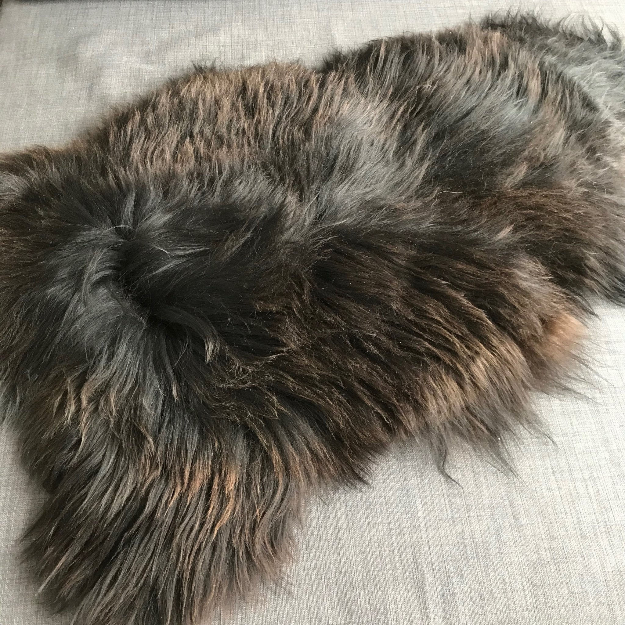 X-Large Icelandic Natural Black Brown Espresso Eco Sheepskin Rug 100% 120cm UK - Wildash London