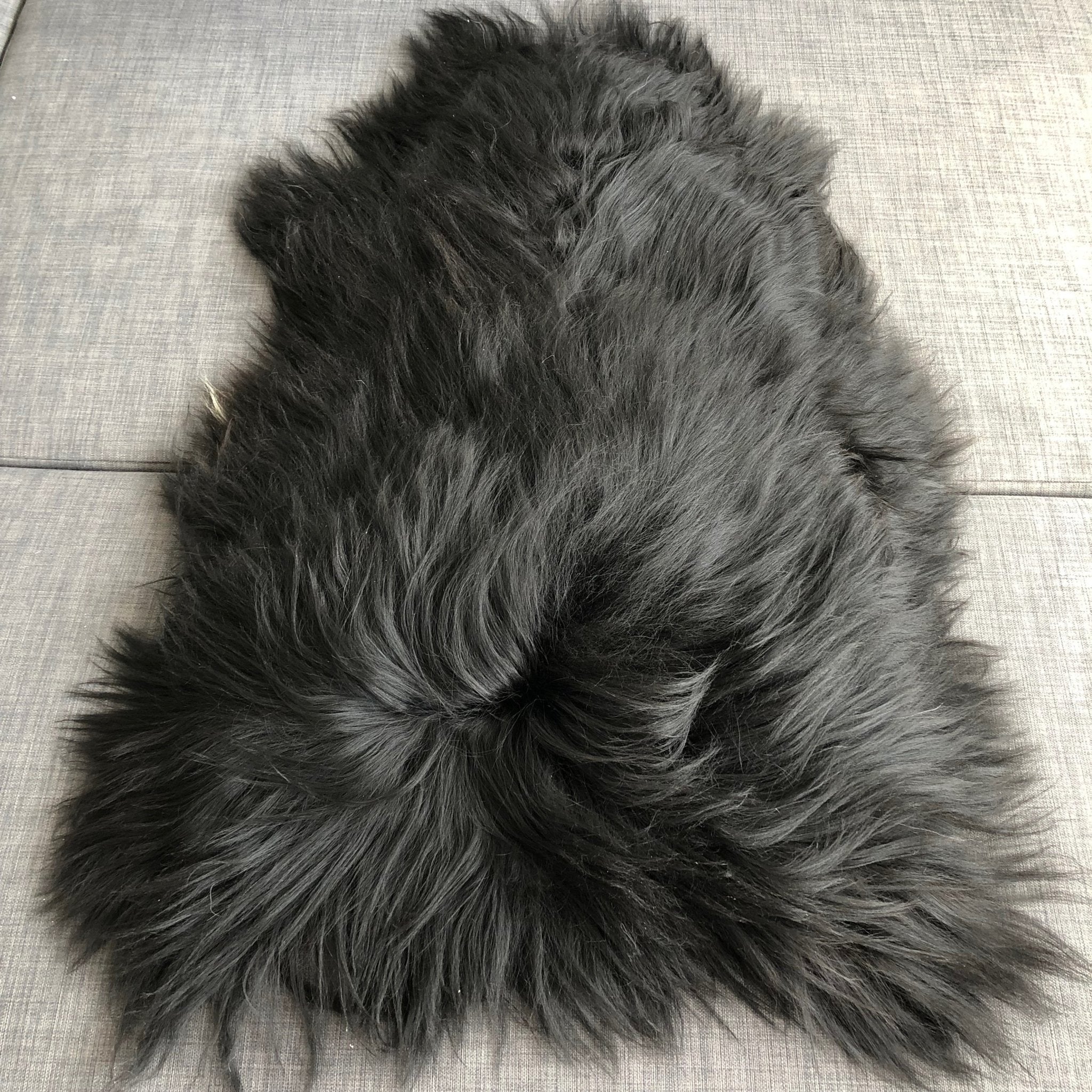 Icelandic Natural Black Eco Sheepskin Rug 100% Undyed - Wildash London