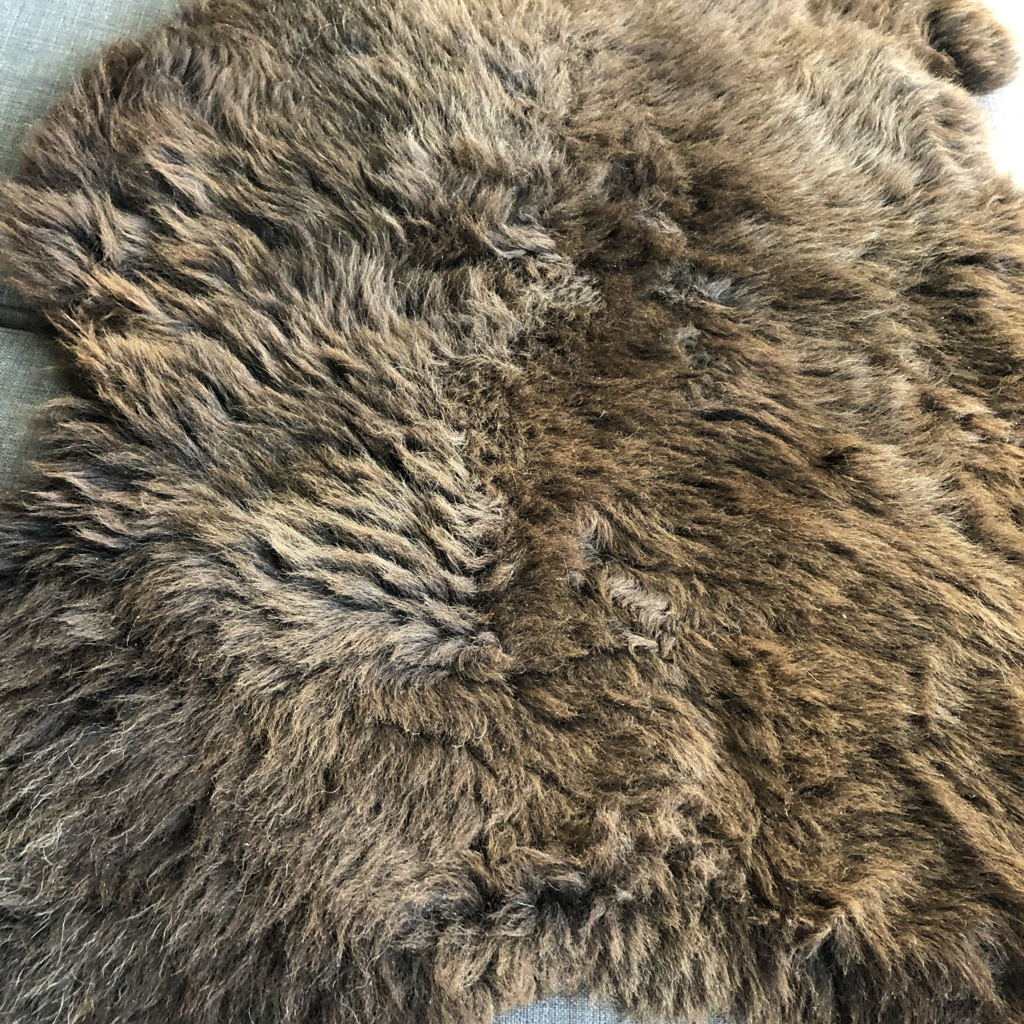 Natural British Brown Sheepskin Rug Sheep Skin Throw English Hygge Nordic Decor - Wildash London