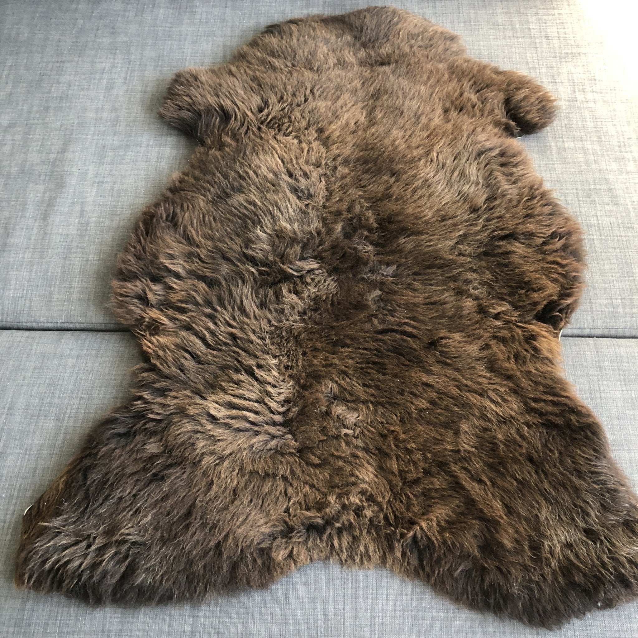 Natural British Brown Sheepskin Rug Sheep Skin Throw English Hygge Nordic Decor - Wildash London