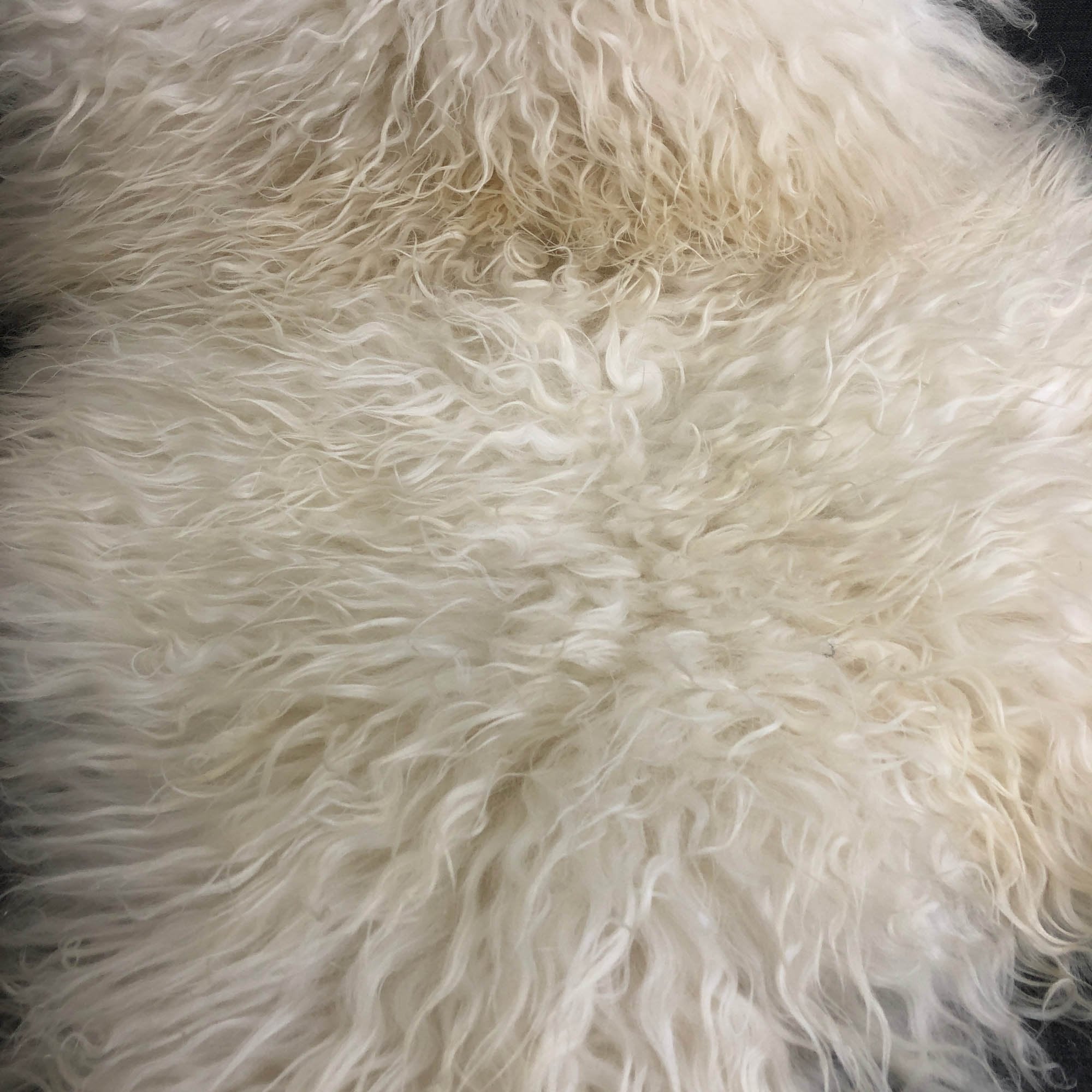 Icelandic Curly White Sheepskin Rug 100% Natural Sheep Skin Throw - Wildash London