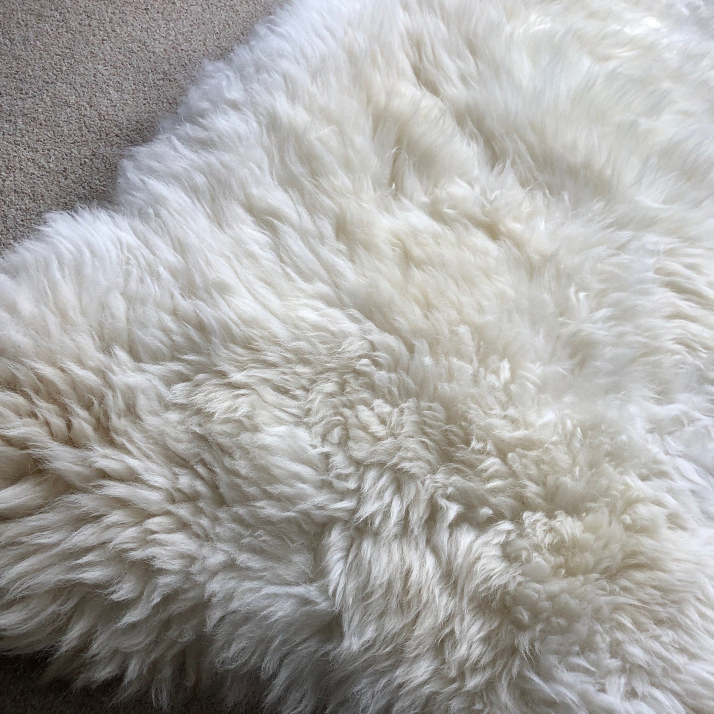 XXL British White Sheepskin Rug 100% Natural Ecofriendly - Wildash London